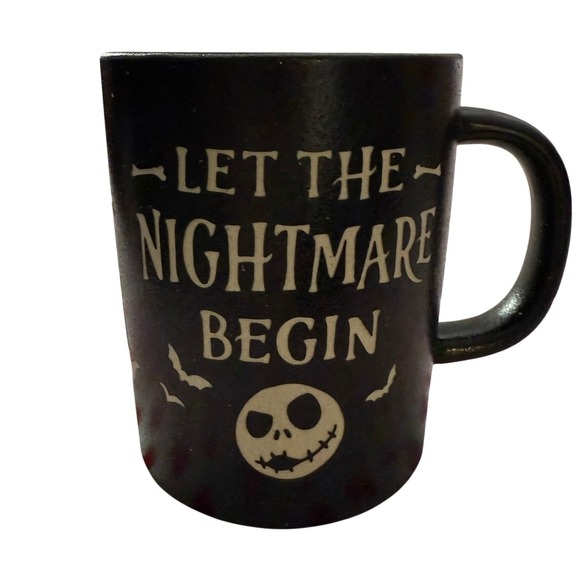 Hallmark Other - 16oz Black Mug Nightmare Before Christmas Jack Skellington Inset Lettering‎